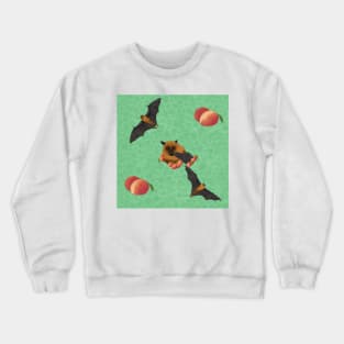 Fruit Bats and Mangoes Green Crewneck Sweatshirt